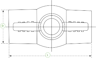 The picture shows the design drawings of pvc ball valve