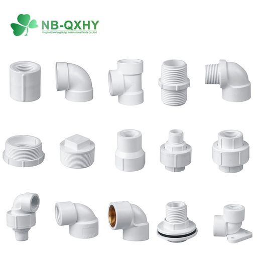 this picture shows the pvc bspt threaded pipe fittings