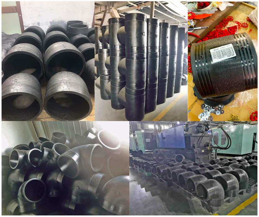 This picture shows the HDPE pipe fittings manufacturer