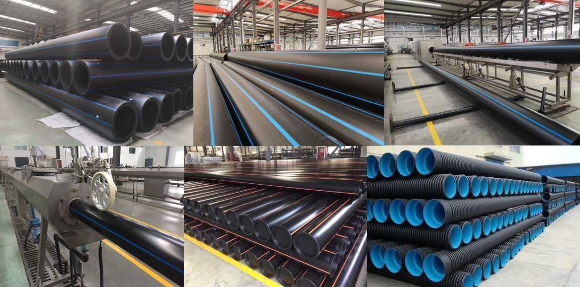 This picture shows HDPE pipe manufacturer