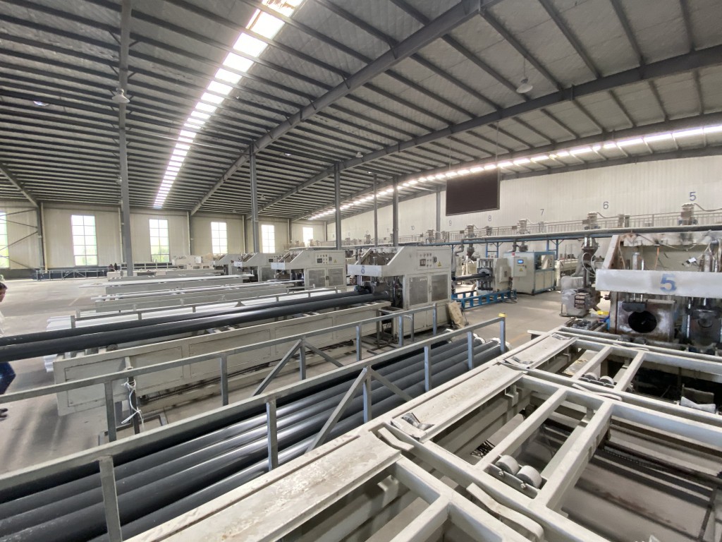 This picture shows the NB-QXHY PVC pipes factory