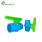 PVC Blue Body Green Handle Ball Valve (2)