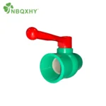 PVC Green Body Red Long Handle Ball Valve (1)