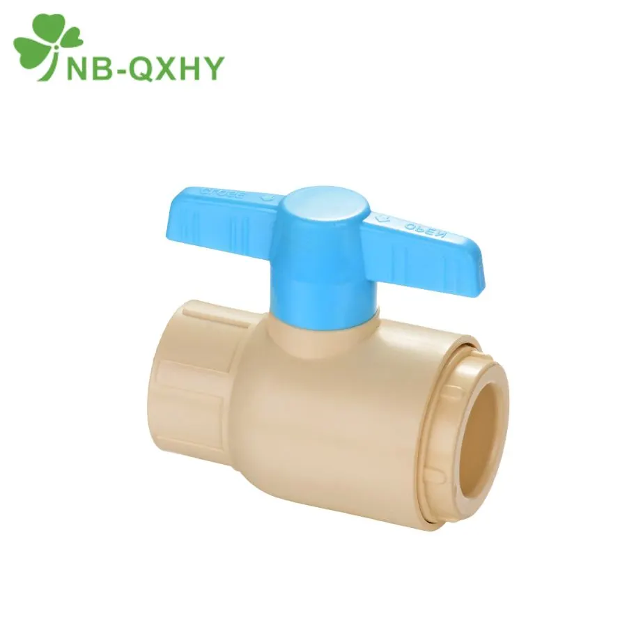 CPVC ASTM2846 Light Yellow Single Union Ball Valve